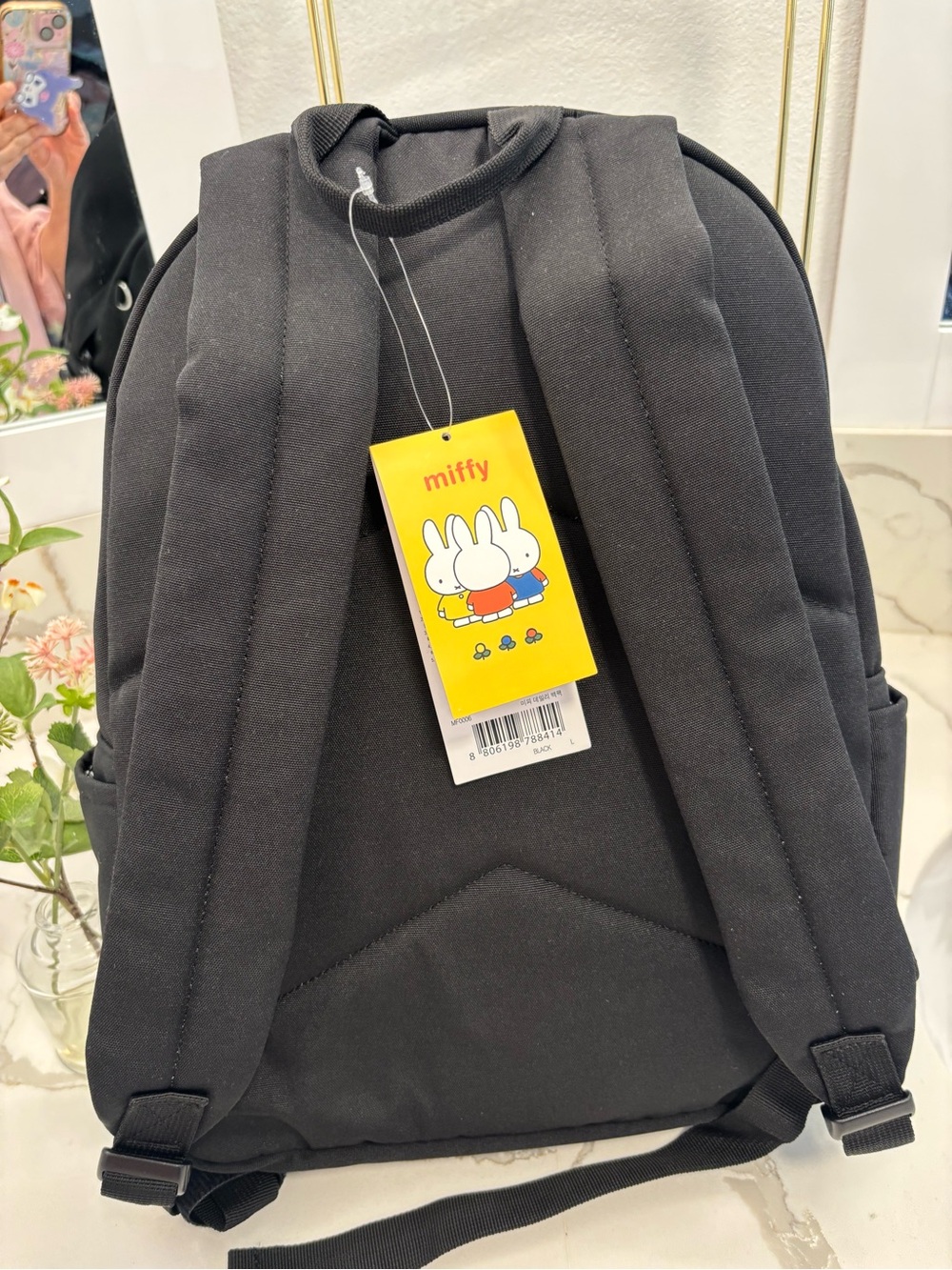 Miffy🐰🩶 Black Backpack with Orange Accent - Picture 4 of 7
